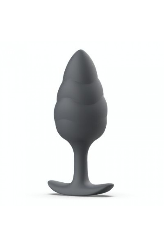 Серая анальная пробка Bswish Bfilled Basic Plus Wave - 10,8 см.