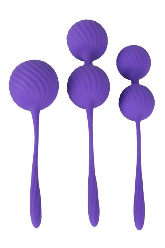 Фиолетовый набор вагинальных шариков 3 Kegel Training Balls