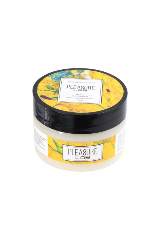 Твердое массажное масло Pleasure Lab Refreshing с ароматом манго и мандарина - 100 мл.