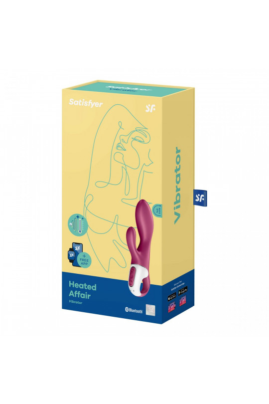 Малиновый вибратор-кролик Heated Affair с функцией нагрева - 20,5 см.