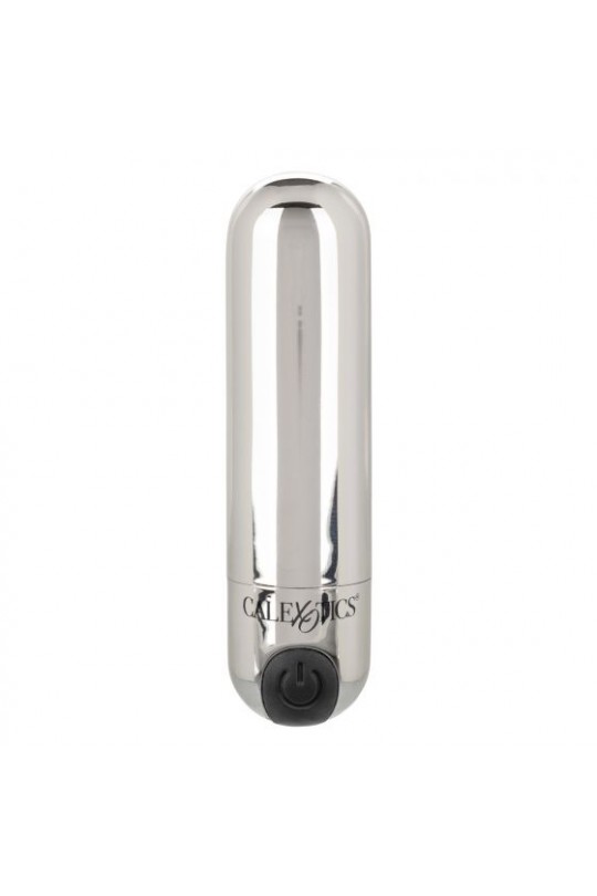 Серебристая перезаряжаемая вибропуля Rechargeable Hideaway Bullet - 7,5 см.