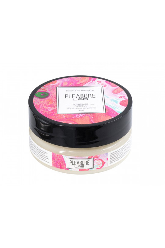 Твердое массажное масло Pleasure Lab Delicate с ароматом пиона и пачули - 50 мл.