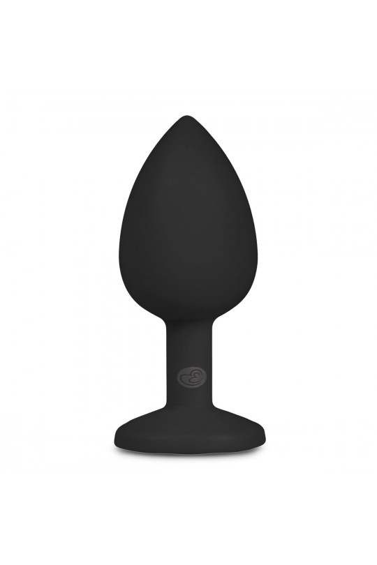 Черная анальная пробка с кристаллом Diamond Plug Small - 7,5 см.
