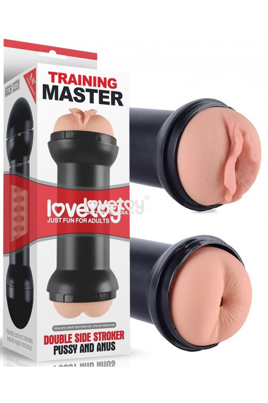 Телесный двусторонний мастурбатор Training Master Double Side Stroker Pussy and Anus