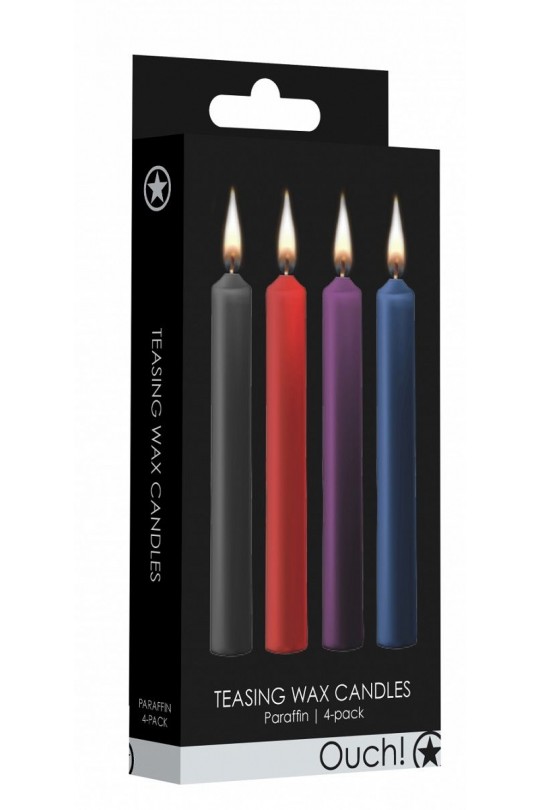 Набор из 4 разноцветных восковых свечей Teasing Wax Candle